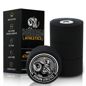 EZ-Tear Athletic Sports Tape, 1.5-Inch x 45-feet, 4-Rolls (Black)