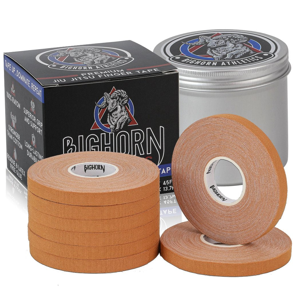 Jiu-Jitsu Finger Tape, 8-Rolls w/Tin Holder, Enhanced Strength, Nude -  Bighorn Athletics